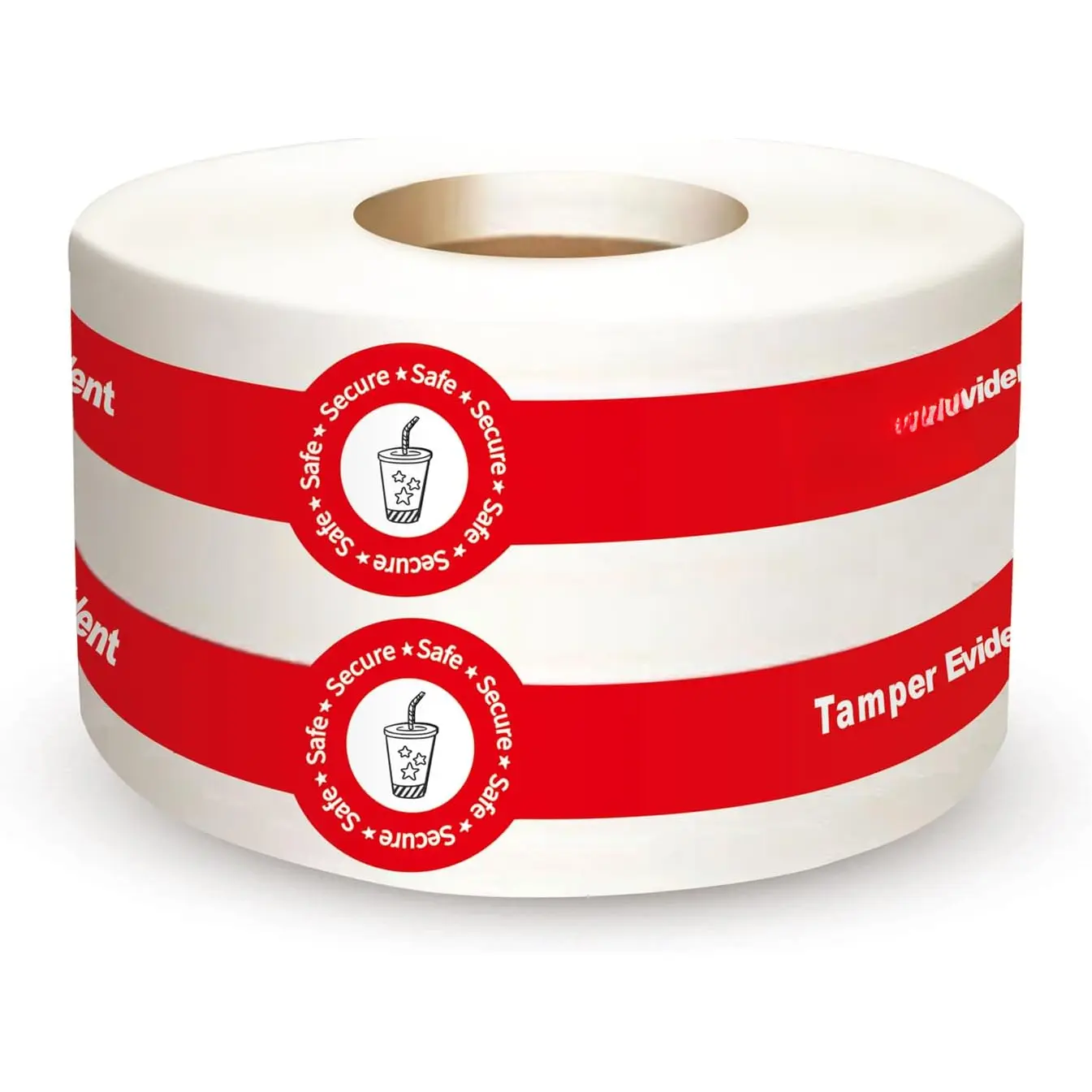 Safe Secure Tamper Evident Seals Stickers 1" x 9" - 600 count Food Deliver Sticker Sealed for Freshness Labels Food Delivery Safety Stickers for Drink Lids Coffee Milk Tea Ice Cream Seal(Red)