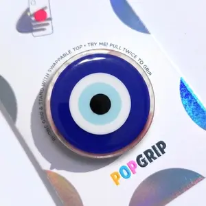 2D Evil Eye Phone Grip Cute Blue Nazar Griptok Protection Phone Holder Stand Good Luck Amulet Charm Round Acrylic Phone Loop Accessory Gift for Her