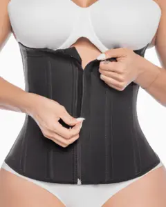 0324B Colombian Waist Trainer Powernet Zipper Comfort Cotton