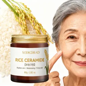 Rice Ceramide Cream, Brighten Skin Tone, Deep Hydration, Firming, Full Face Use, Office Workers, 80g, Combination Skin, Daily Morning Evening Care
