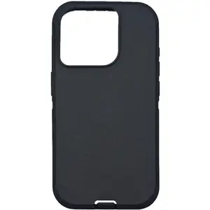 Replacement Rubber TPE Outer Skin Compatible with Otterbox Defender Series Case for iPhone 15 Pro Max (Black)