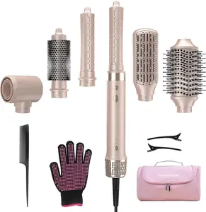 Mythsight 6 in 1 Hot Air Styler with Travel Case, High-Speed Hair Dryer Brush Auto Wrap Curlers, Volumizing Styling Blower Brush, Perfect Gift for Women Friend Family Mother tiktokshopspringglowup