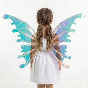 LED Electric Fairy Wings for Girls - Moving Butterfly Wings with Lights & Music, Dress Up Costume Accessory, 5y+ Light Up Festive & Party Decoration for Halloween, Birthday Gifts, Light Up Costume