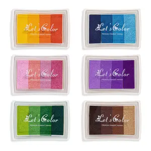 Mixed Color Stamp Ink Pad, 6 Counts Washable DIY Stamp Ink Pad, Craft Ink Pad For DIY Craft, Office Supplies