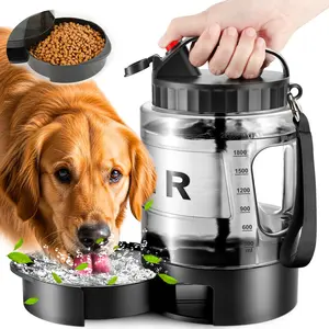 Portable Dog Water Bottle Bowl - 77 oz Travel Water Bowl Dispenser for Dogs