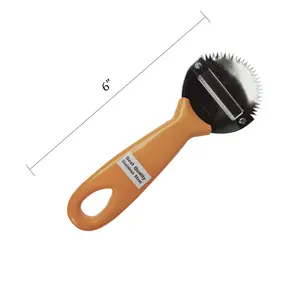 Coconut Hand Grater Blade Slicer Shredded Scraper Coconut Meat Removal Knife Fish Skin Scale Scraper Remover Tool Vintage Yellow