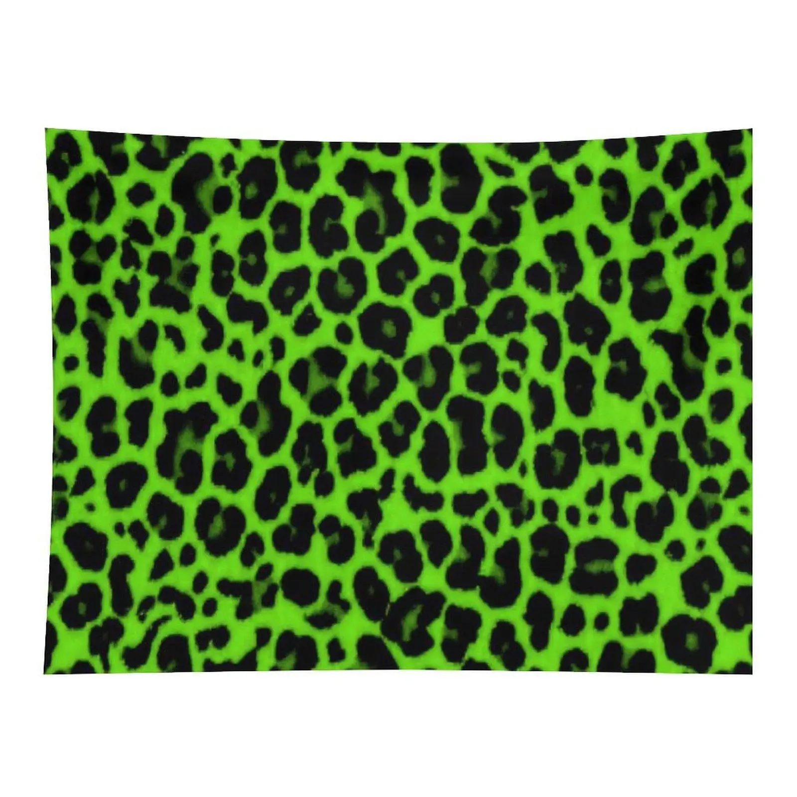 Neon Green Leopard Print Tapestry Black Animal Pattern Wall Hanging for Bedroom Dorm Decor