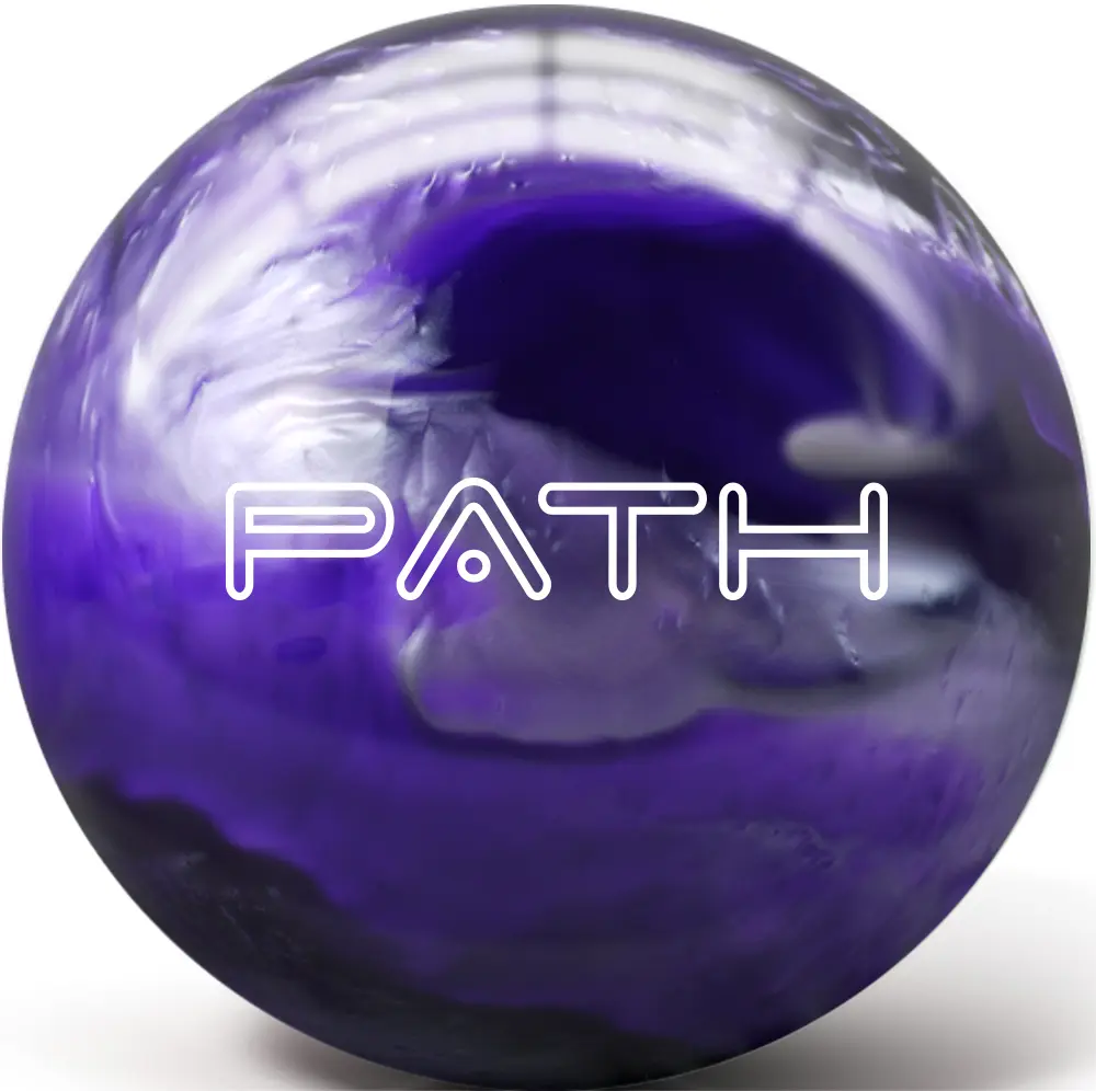 PYRAMID Path Polyester Bowling Ball, Purple/Light Purple, Ideal for Spare Shooting and Dry Conditions, Bowling Balls