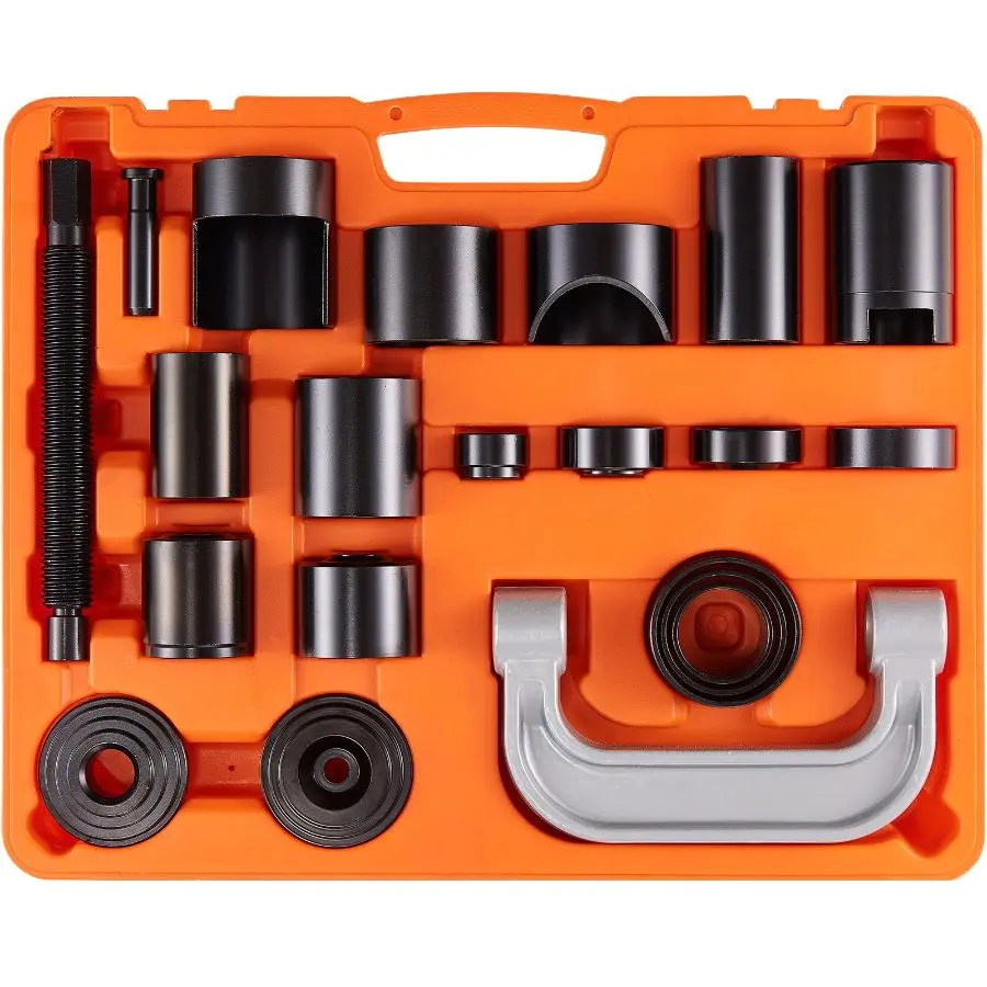 【Summerfinds】21-Piece Heavy-Duty Steel Ball Joint Press Toolkit, C-Press Removal & Installation Tool for Most Cars (2WD & 4WD), Convenient Storage Father's Day Gift