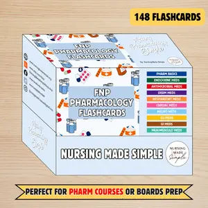 Family Nurse Practitioner Pharmacology Flashcards | Pharm Study Cards | NP Pharmacology Course Resource | NP Pharmacology Board Prep |Prescribing for NPs