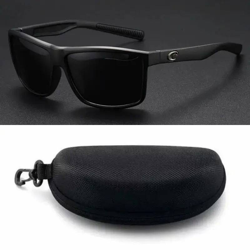 Costa Del Mar Fantail 580P Grey Polarized Sunglasses, Matte Black Frame, UV400 Outdoor Eyewear for Fishing, Boating, Hiking & Driving