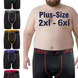 【Black Friday】Men's Plus Size Sports Boxer Briefs, Fashion Colorblock Design, Mid-Waist Breathable Underwear Shorts, Comfortable Stretch, Stretchy Gym Underwear, Suitable for Gym and Casual Wear