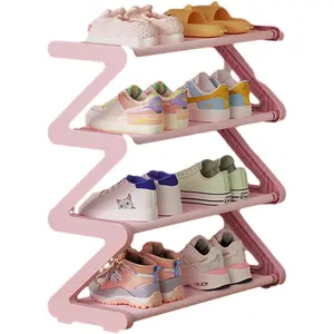 Creative Z-Shaped Shoe Storage Organizer, Multi-Layer Assembly Shoe Rack for Dormitory Home Use, Easy-To-Use Shoe Holder