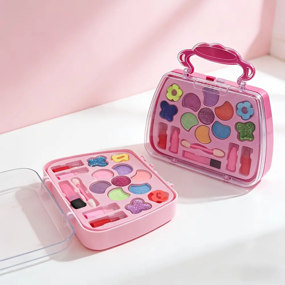 Princess Handbag Makeup Toy Set for Girls, Portable Pretend Play Kit with Mirror and Cosmetics, Role Playing Dress Up Toy for Kids Birthday Parties, Girl, Little Gifts For Girls