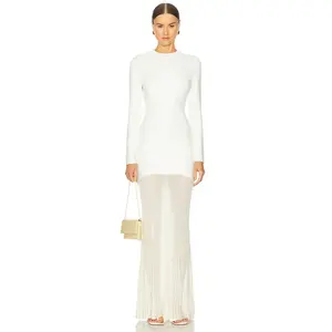 SER.O.YA Serenade Knit Maxi Dress in Eggshell