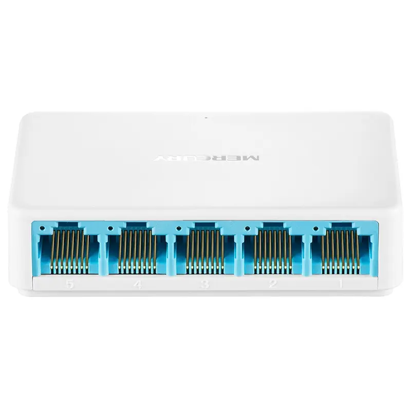 5 Port Switch Home Use Gigabit Ports All Ethernet Network Hub Splitter Plug and Play Fanless Quiet