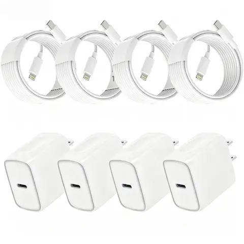 SANPRIO 20W PD USB-C Charger Adapter & 10ft USB-C to Lightning Fast Charging Cable Kit, 20W Power iPhone Chargers for iPhone 14-13-12-11 Pro Max XS XR SE, AirPods, iPads