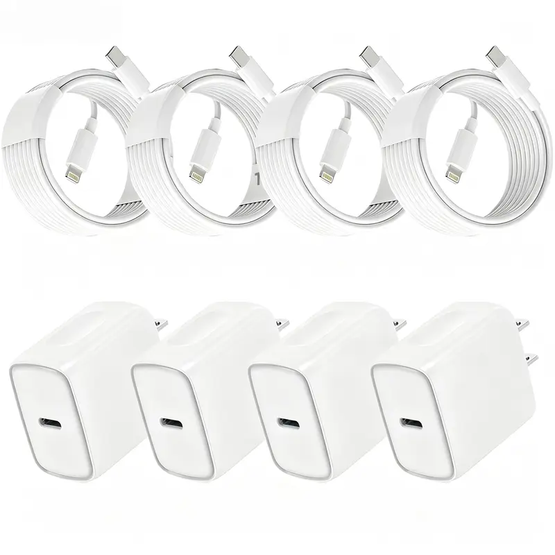 SANPRIO 20W PD USB-C Charger Adapter & 10ft USB-C to Lightning Fast Charging Cable Kit, 20W Power iPhone Chargers for iPhone 14-13-12-11 Pro Max XS XR SE, AirPods, iPads