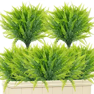 Artificial Boston Fern Plant, 22pcs/set Faux Plant, Decorative Plant for Home Garden Party Wedding Balcony, Home Decor Supplies, Home Essentials, Artificial Outdoor Plants, Garden Decorations