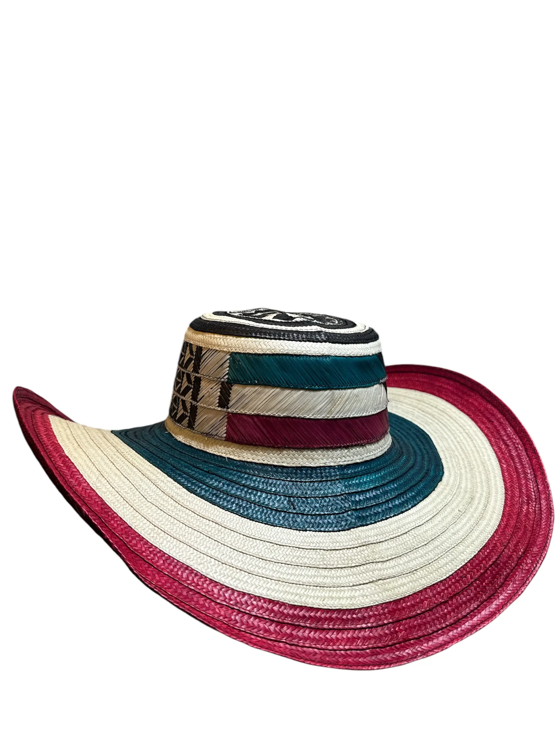 Sombrero Vueltiao original Mexico style 21 vueltas- Handcrafted in Caña Flecha, UPF Sun Protection | Perfect for Daily Wear