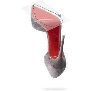 Shoe  Protector for Louboutin and Luxury High Heels, Preserves Red Bottoms, Self Adhesive Non Slip 3.5x6 Inch  Clear, Small, 6 Pack