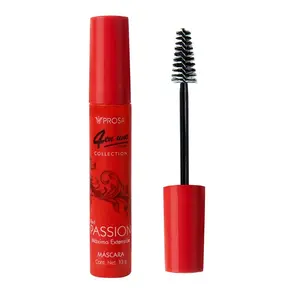 Prosa Red Passion Maximum Extension Mascara 4 in 1 - Water-Resistant, No Flaking, Enriched with Mamey Kernel, Aloe Vera, Jojoba, and Wheat Germ - Makeup