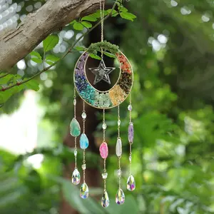 Dream Catcher -  Green 7 Chakra Tree of Life Dream Catcher with Rainbow    Dreamcatcher Wall Decor for Adults Boys Girls, Bedroom, Wedding, Garden, Bless