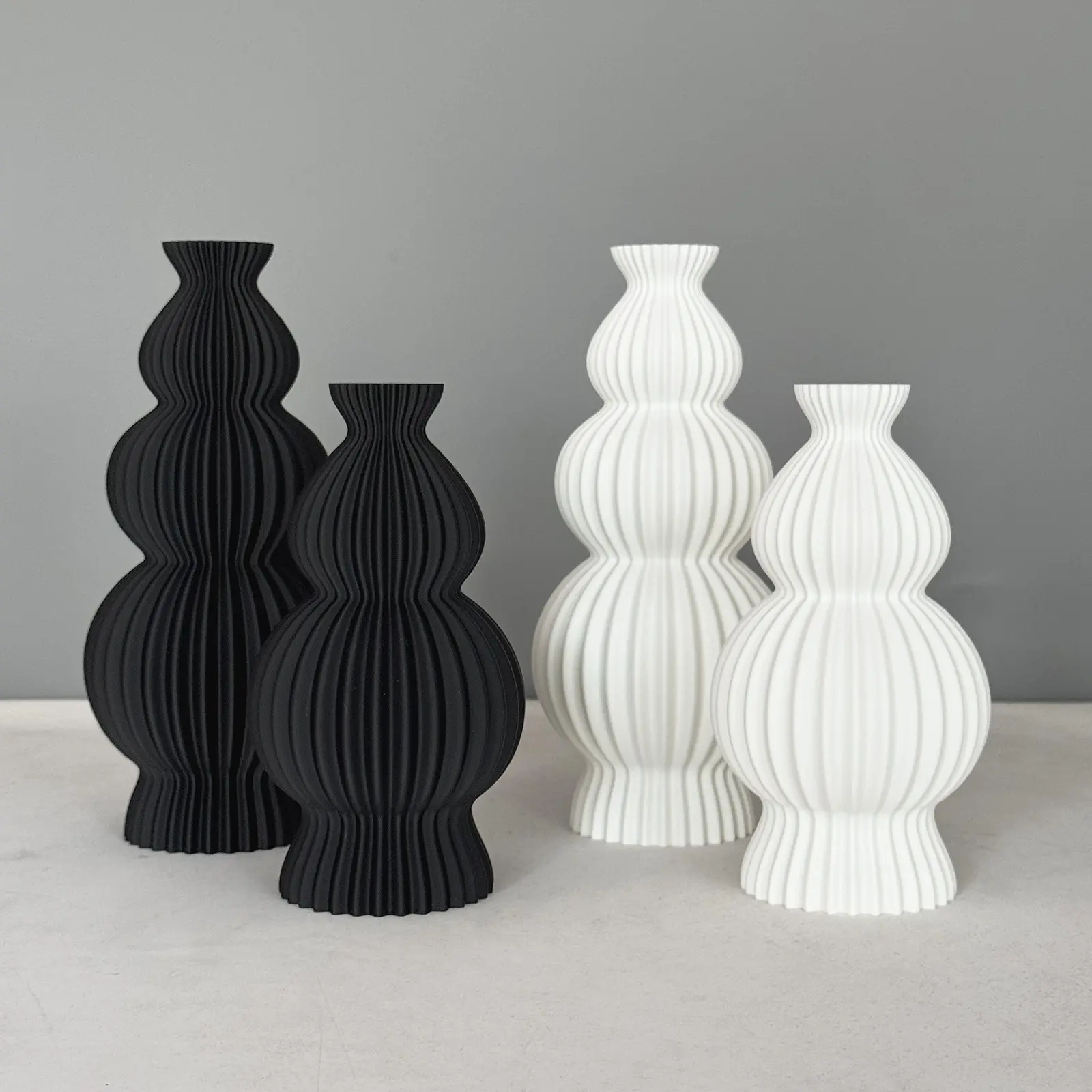a White matte plastic decorative vase,Black matte plastic flower vase for Pampas Grass,Nordic Modern Boho Style,Home,Living Room,Dining Table,Farmhouse,Office Decor,Bedroom,Table,and Kitchen Shelf