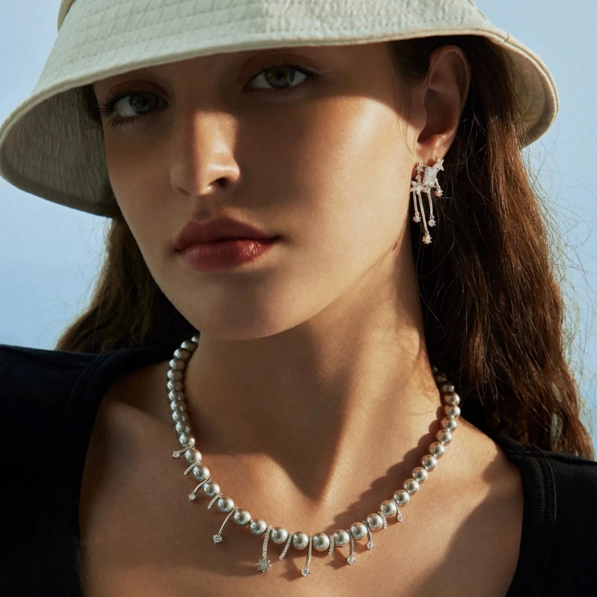 6mm Minimalist Light Luxury Drunken Meteor Deep Sea Mother of Pearl Clavicle Necklace Versatile Gift for Women shell pearl