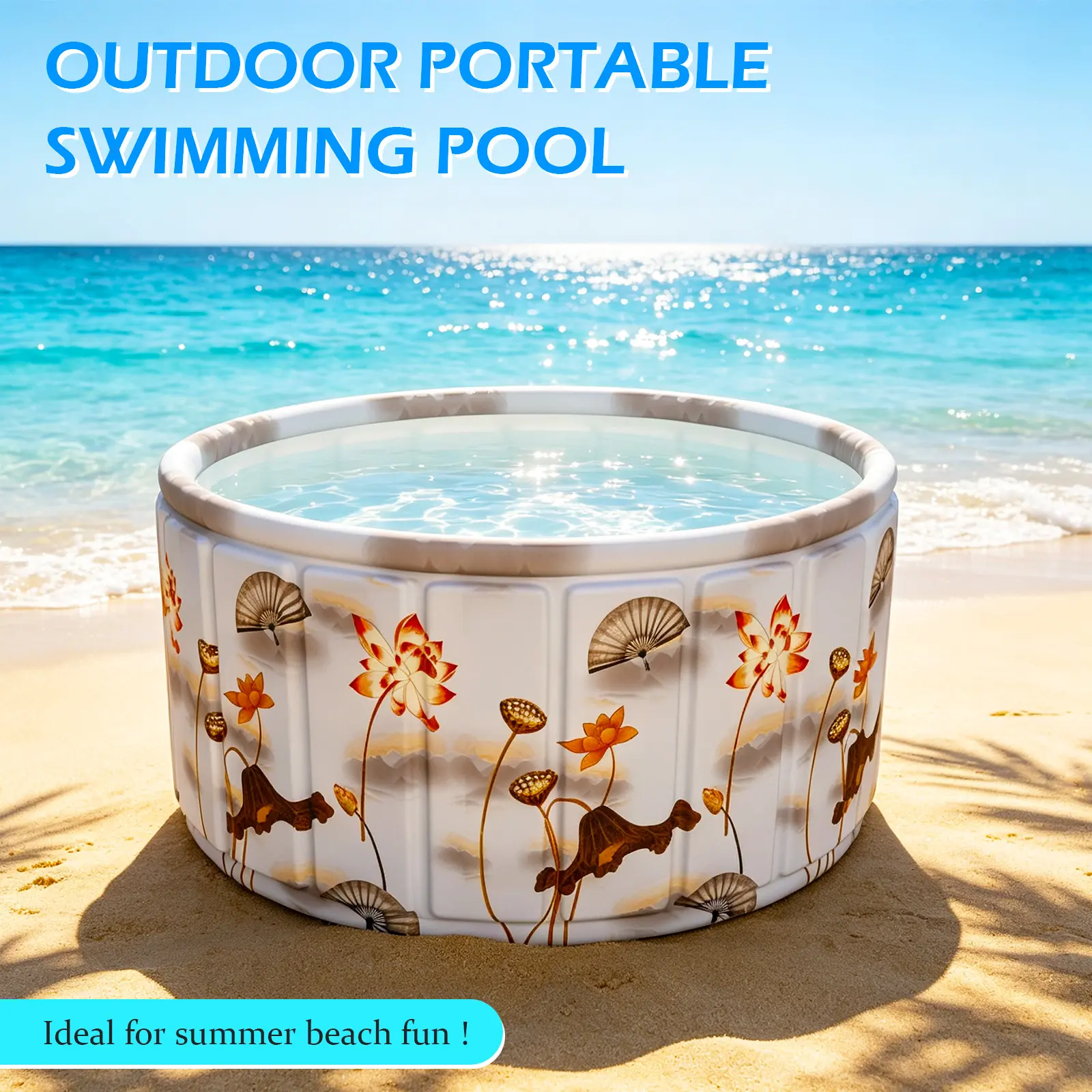 Adult Foldable Soaking Tub with 6-Layer Thermal Insulation, Portable Hot & Cold Therapy Bathtub, Compact Lightweight Bathroom Fixture