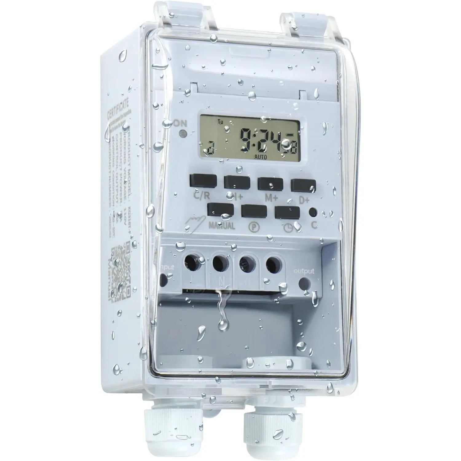 Programmable Timer  for Outdoor Indoor, Heavy Duty KG316T-F Digital Program Timer Controller 20 /Off Cycle 7-Day and 24-Hour 40A 110V, for Christmas/Light/Fountain Aerator