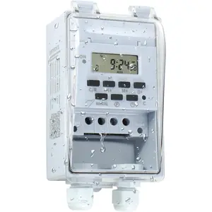 Programmable Timer  for Outdoor Indoor, Heavy Duty KG316T-F Digital Program Timer Controller 20 /Off Cycle 7-Day and 24-Hour 40A 110V, for Christmas/Light/Fountain Aerator