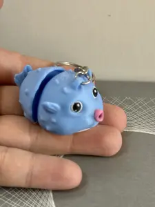 River Dolphin Keychain, Durable Metal & Lightweight Pla Plastic, Unique Design Key Accessory, All Season Casual Style