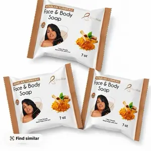 Byenblan 3x Turmeric heart shaped 7oz Face & Body Soap - for Clear Radiant Skin with Pure Turmeric