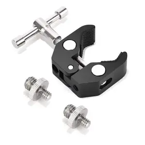 Multi Tools Super Clamp, w/1/4'' to 3/8'' Screw Set, Compatible with Photography Studio, DSLR Camera, Monitor, Light Stand, Tripods, Magic Arm, Camping, Fishing, Rods