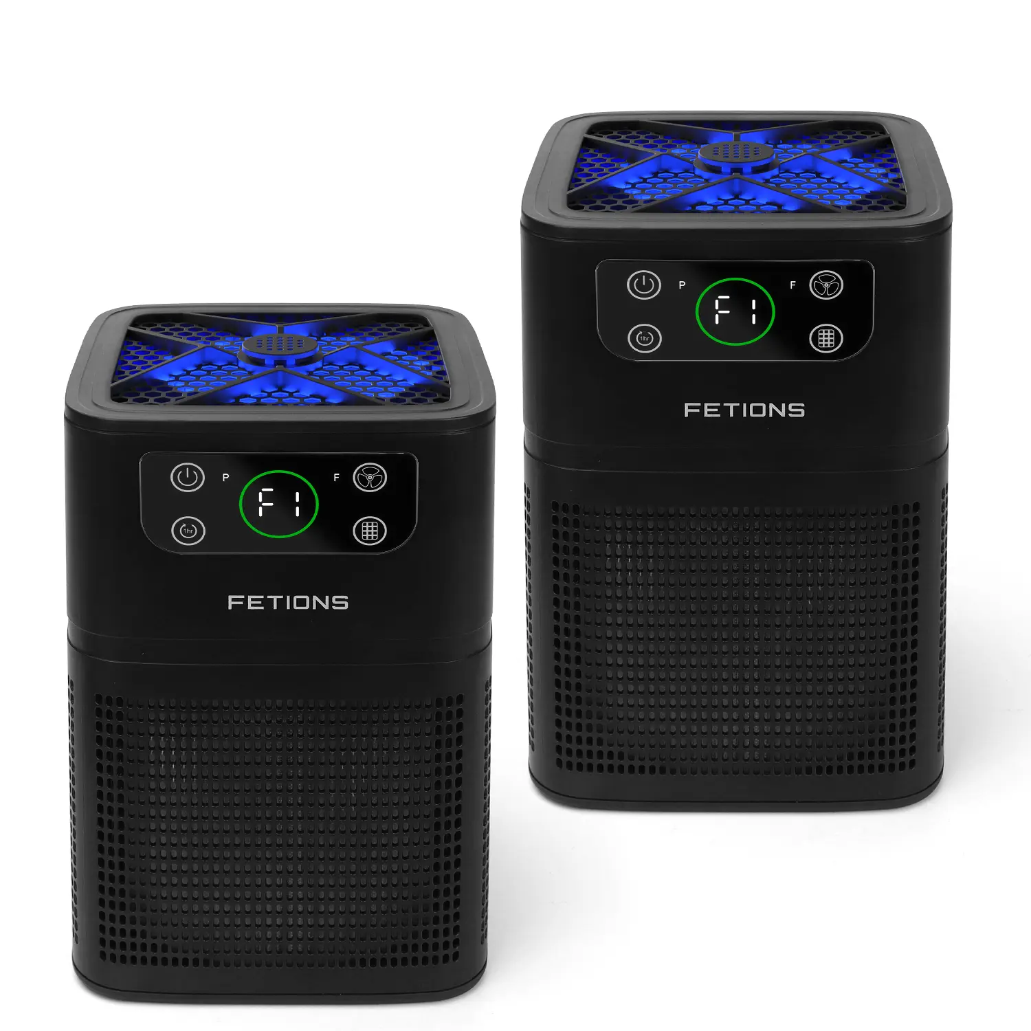 2 Pack Air Purifier with Aromatherapy, Filter for Odor, Pollen, Dust, Pet Dander, Black – Ideal for Living Room, Bedroom, Office, Kitchen