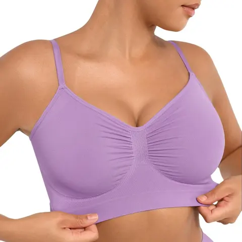FeelinGirl Women's Wireless Comfort Bralettes No Underwire Unlined Seamless Casual Bra