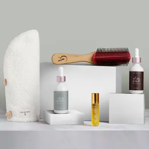 The Complete Hair Care Ritual Set - Includes All The Hydration Growth Edge Oils Microfiber Towel & Untangle Me Brush for All Hair Types