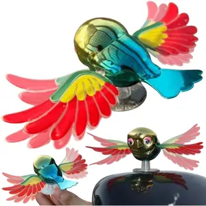 Flapping Wings Self Flying Bird, Wind-Powered Mechanical Bird Figurine Shaking Doll for Car Dashboard Hood Mirror, Simulation Flying Birds Car Motorcycle Fun Ornament Accessories for Christmas