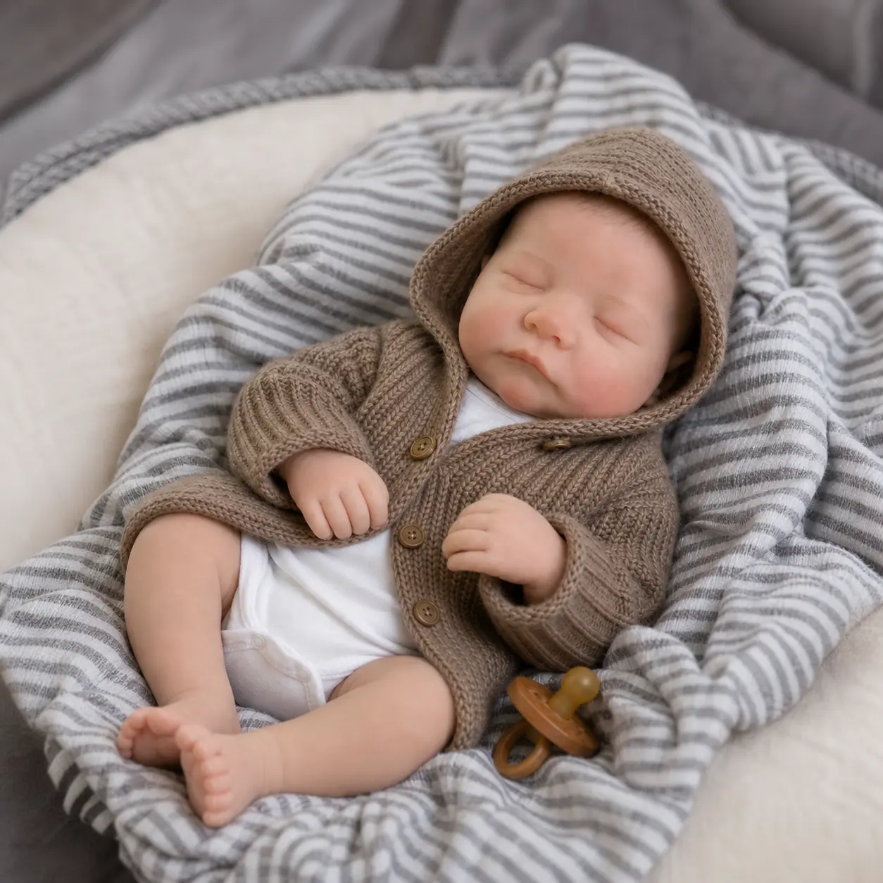 18 Inch Reborn Baby Dolls with 2 Outfits, Realistic Newborn Baby Doll, Handmade Lifelike Skin, Gentle Touch, , Ideal Gift for Birthday Christmas Thanksgiving pregnant barbies
