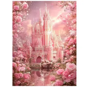 New Arrivals Diamond Painting for Adults Castle Rose Diamond Mosaic Landsacape Flower Complete Cross Stitch Kit Art Home Decor Gift