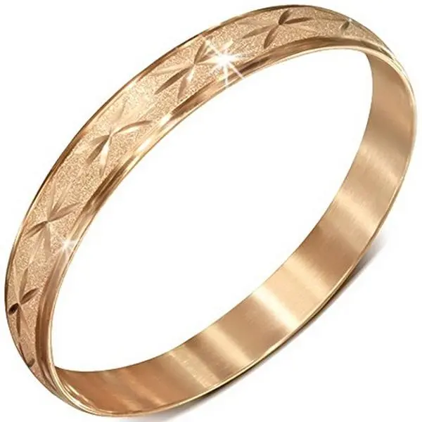 My Daily Styles Women's Fashion Classic Bangle Bracelet - Gold-Tone Stainless Steel Jewelry with Engraved Stars Motif, 2.20 in, 28.1 g, Durable Long-Lasting Shine, 2.20 Inches, 28.1 Grams
