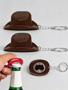 Cowboy Hat/Tejana Bottle Opener Keychain, Portable Western Cowboy Hat Bottle Opener Keychain, Cowgirl Beer Openers Theme Bar Party Favors Decor Gift for Men, Convenient Size, Utility