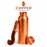 Copper 32oz Water Bottle - 100% Pure Copper, Heavy-Duty, Leak-Proof, Cleaning Brush Included, Ideal for Drinkware - Tumbler