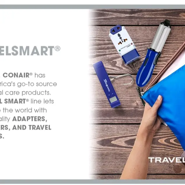 Conair Travel Curling Iron, Mini 3/4- Inch Thermacell Ceramic Curling Iron in Blue by Travel Smart -BLUE