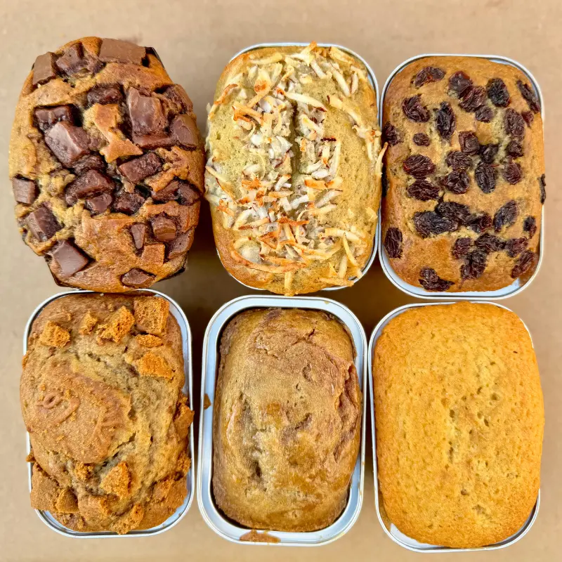 Discovery Box – 6 Mini Loaves, Fresh-Baked, Bursting with Flavor – Real Ingredients, No Preservatives