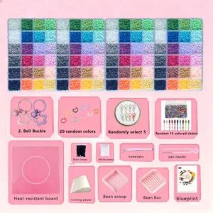 Creative Arts DIY Projects 2.6mm  24-Color with beginner's Toolkit Crafting  Fuse Beads Kit – Keychains, Phone Charms, Animals & More in Smart Design App Beading Making Beaded Mesh for Kids  Beginners Charm Accessory  Valentines Day children's gifts  Idea