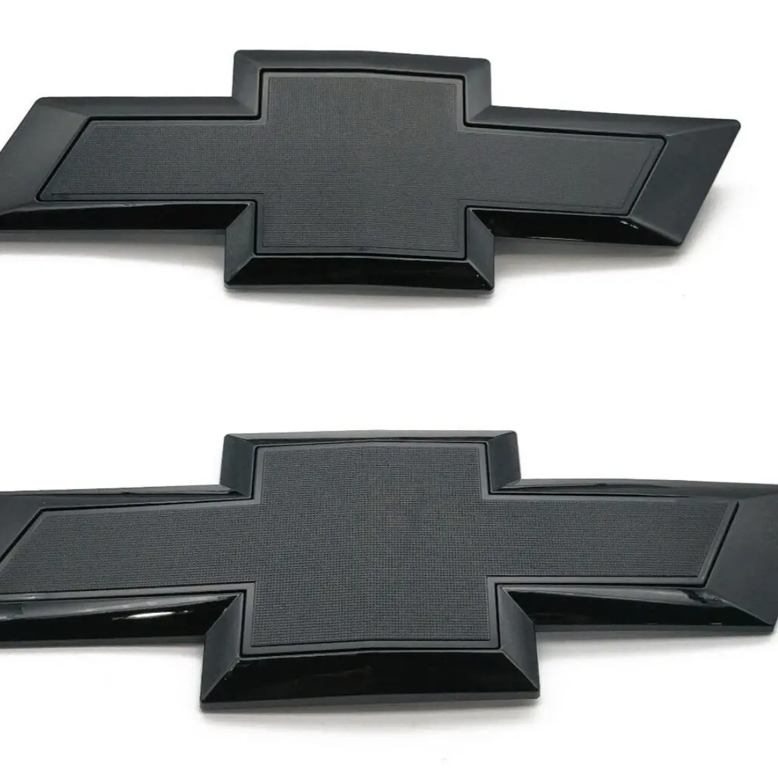 sticker Black Bowtie Emblem Set for 2014-2016 Chevy Silverado 1500 2500 3500 - Front & Rear decal bumper