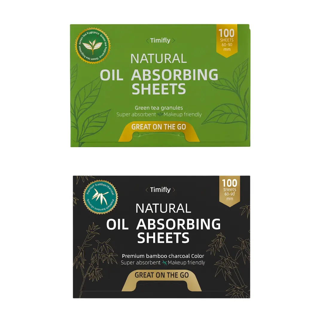 Premium Korean Oil Blotting Sheets for Natural Matte (100 Sheets) – Large-Size Face Blotting Papers – Bamboo Charcoal & Green Tea Infused, Makeup-Friendly, Easy-Dispense Pocket Pack for Oily or Combination Skin – Instant Shine Control