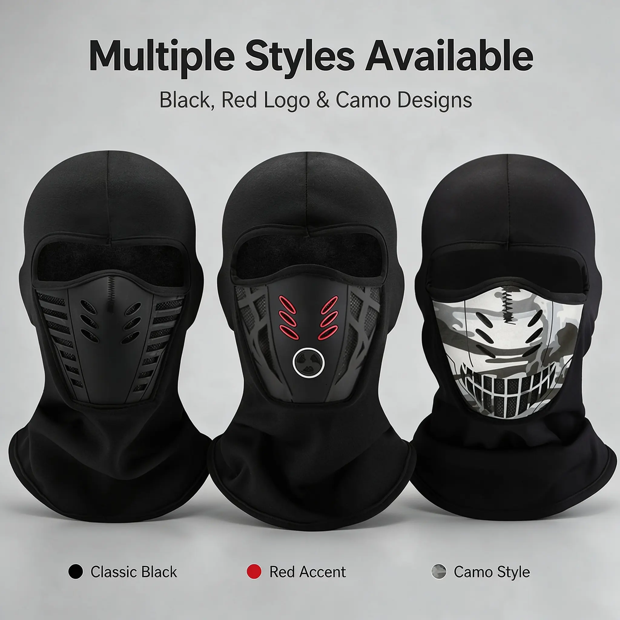 Unisex Fleece Full Face Balaclava Ski Mask - Windproof, Anti-Haze, Soft Sports & Outdoor Hat, Motorcycle Accessory for Skiing, Winter Activities